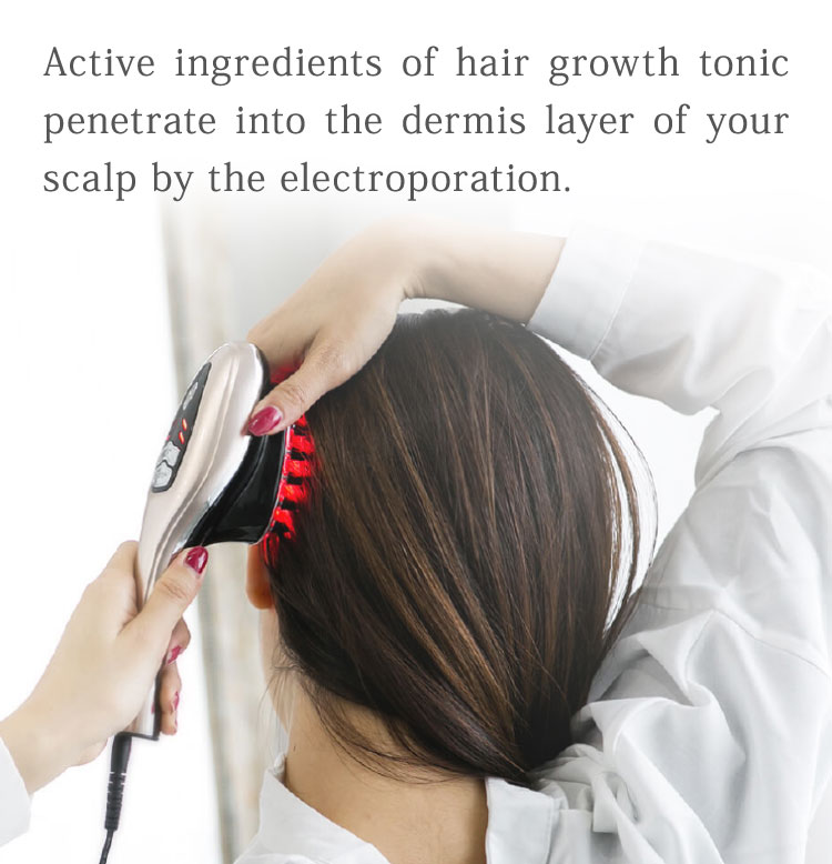 Active ingredients penetrate to the dermis layer of the scalp